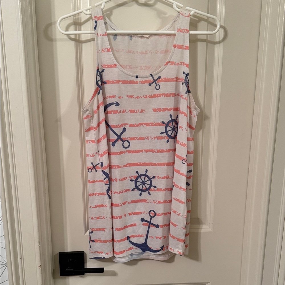 Bo Bel boutique Nautical Striped Tank Top